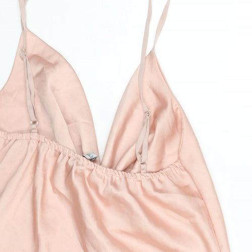 I SAW IT FIRST Womens Pink Polyester Camisole Blouse Size M Cowl Neck