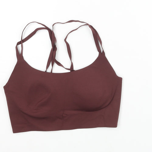 Offline Womens Red Nylon Cropped Tank Size M Scoop Neck Pullover - Padded