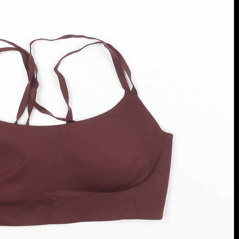 Offline Womens Red Nylon Cropped Tank Size M Scoop Neck Pullover - Padded