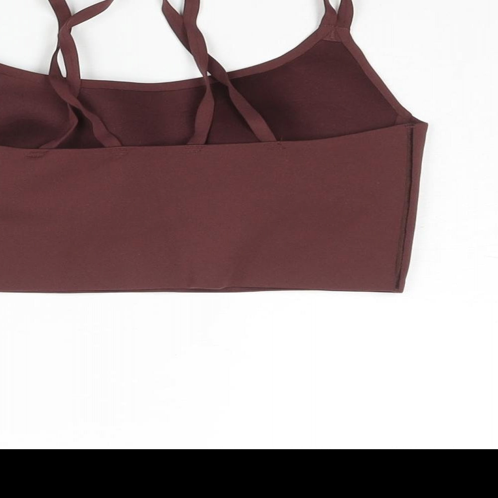 Offline Womens Red Nylon Cropped Tank Size M Scoop Neck Pullover - Padded