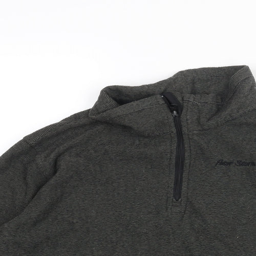 Peter Storm Boys Grey Polyester Pullover Sweatshirt Size 13 Years Zip - Logo