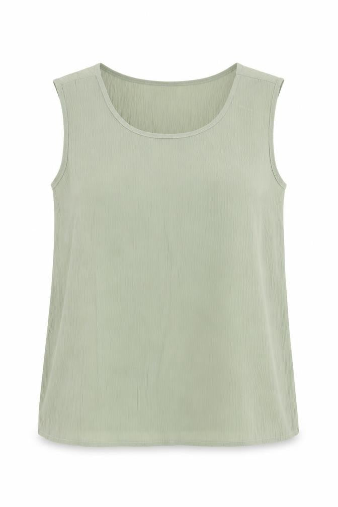 Hamells Womens Green Polyester Camisole Blouse Size 10 Scoop Neck