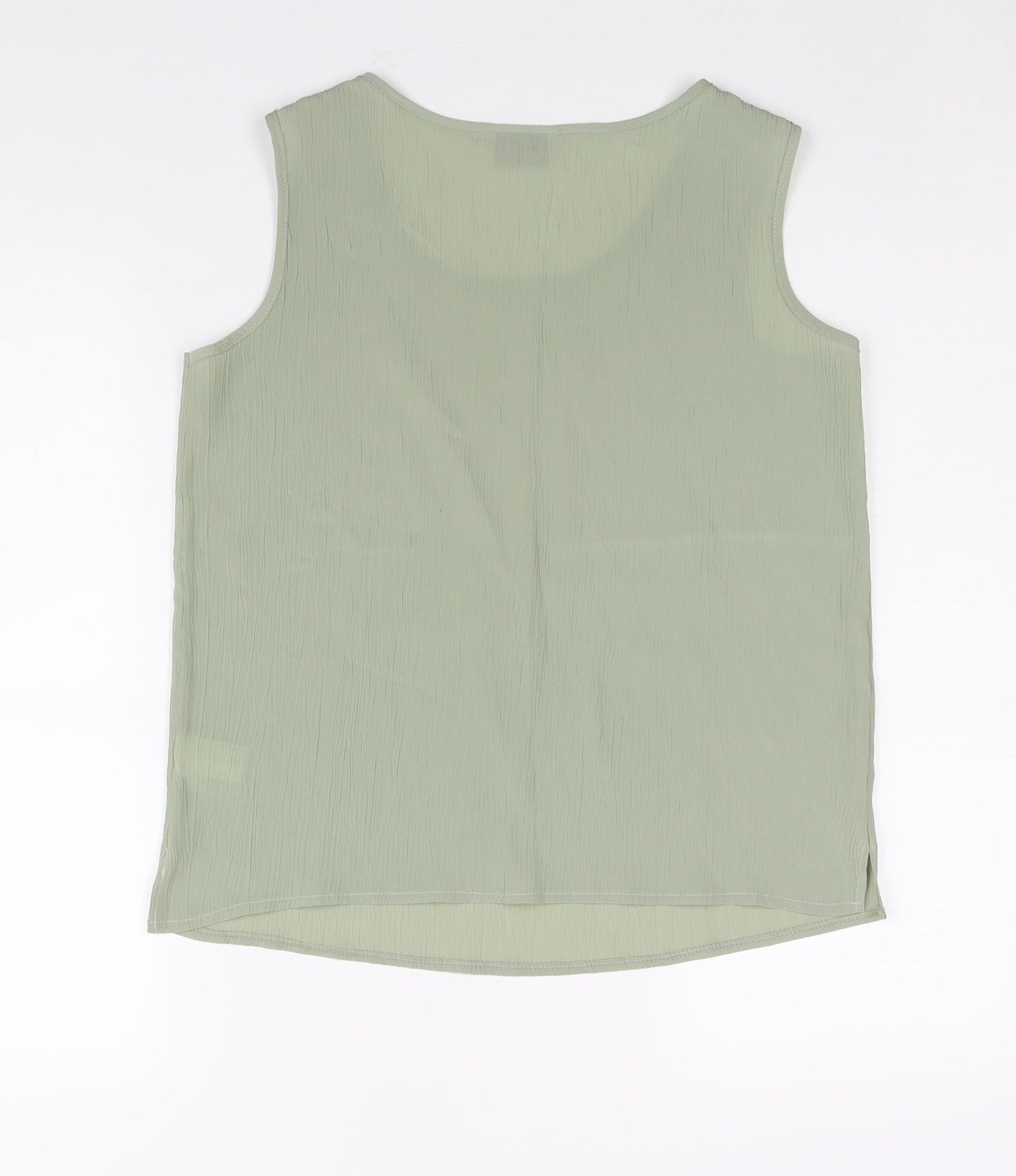 Hamells Womens Green Polyester Camisole Blouse Size 10 Scoop Neck