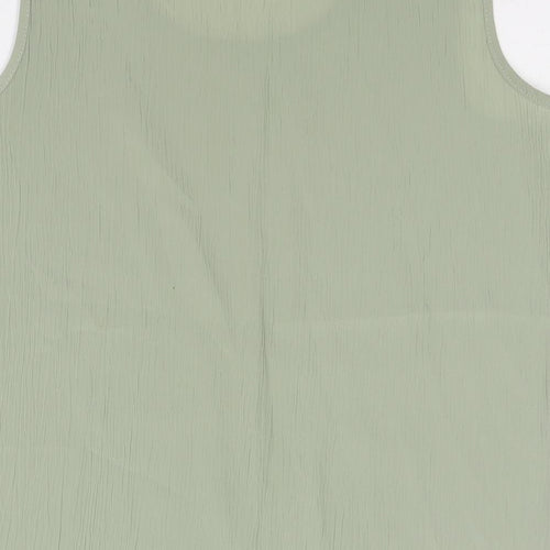 Hamells Womens Green Polyester Camisole Blouse Size 10 Scoop Neck
