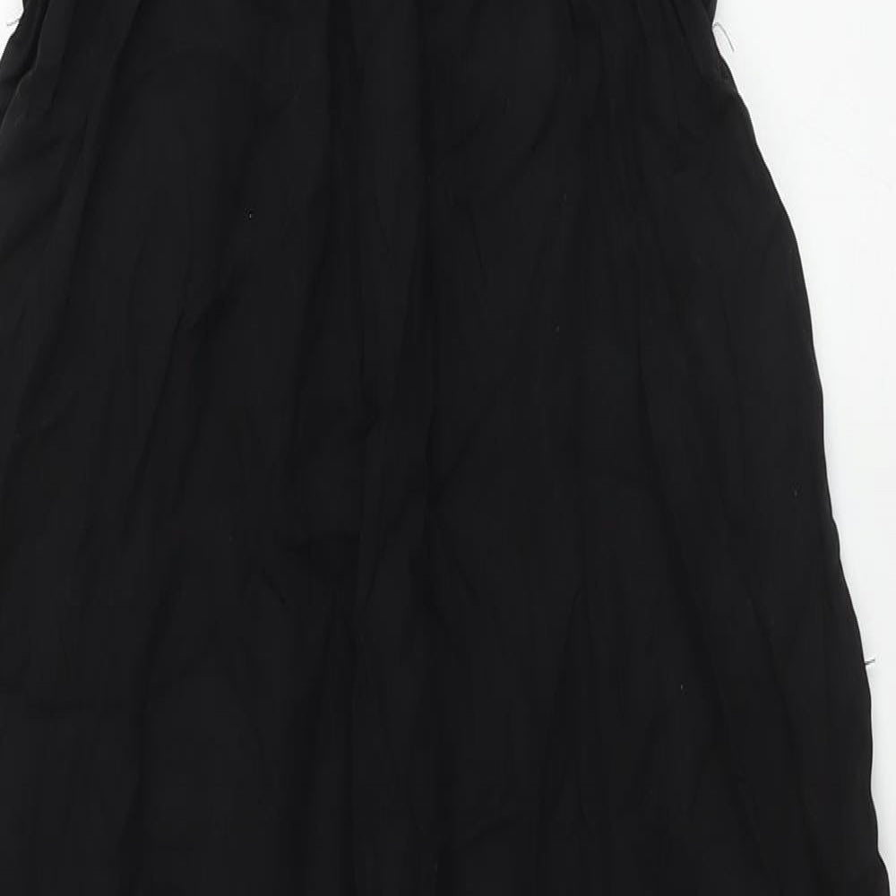 Apricot Womens Black Lyocell Jumpsuit One-Piece Size 10 L28 in Button