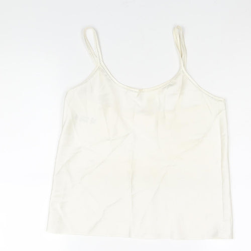 St Michael Womens Ivory Polyester Camisole Blouse Size 12 Scoop Neck
