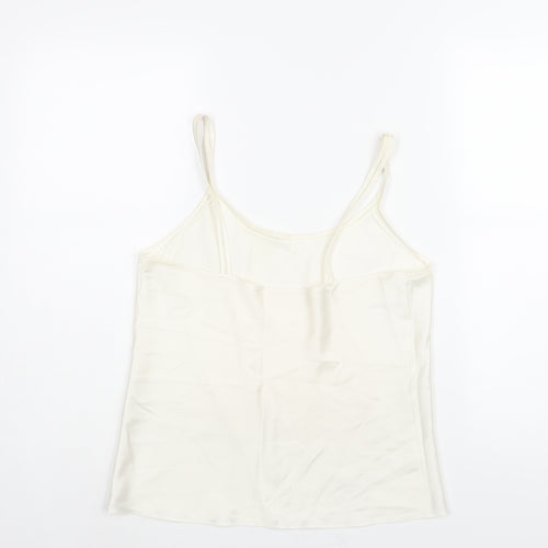 St Michael Womens Ivory Polyester Camisole Blouse Size 12 Scoop Neck