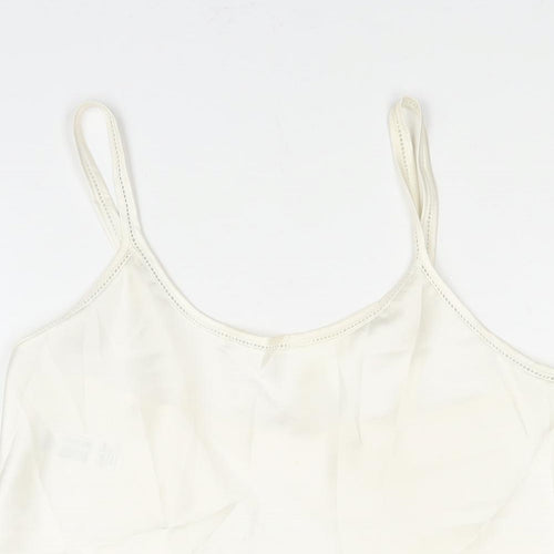 St Michael Womens Ivory Polyester Camisole Blouse Size 12 Scoop Neck