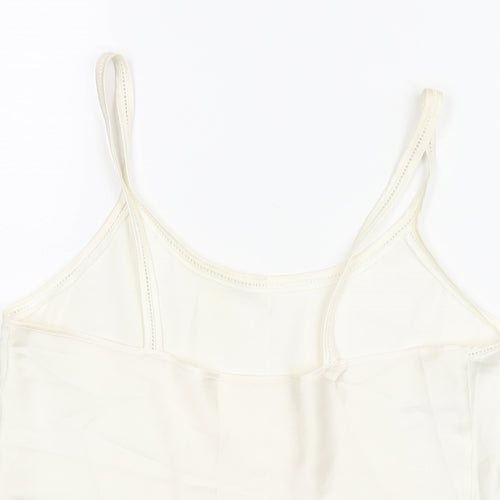 St Michael Womens Ivory Polyester Camisole Blouse Size 12 Scoop Neck