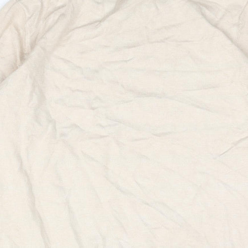 CC Womens Beige Round Neck Viscose Pullover Jumper Size S - Stripe Print