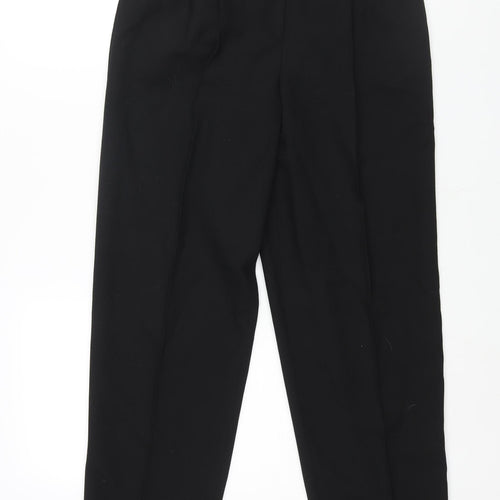 Jacques Vert Womens Black Polyester Trousers Size 10 L29 in Regular Zip