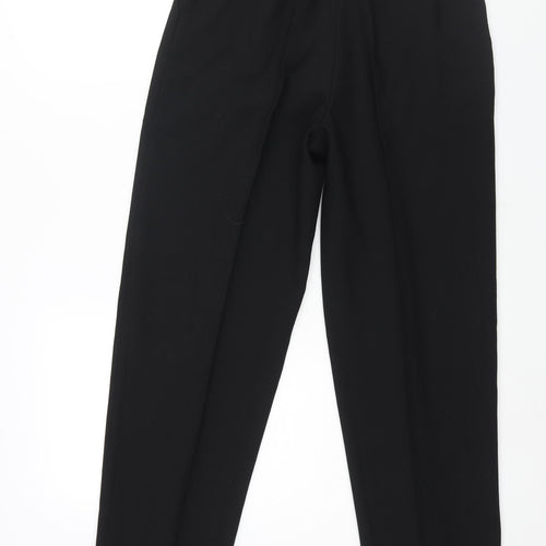 Jacques Vert Womens Black Polyester Trousers Size 10 L29 in Regular Zip