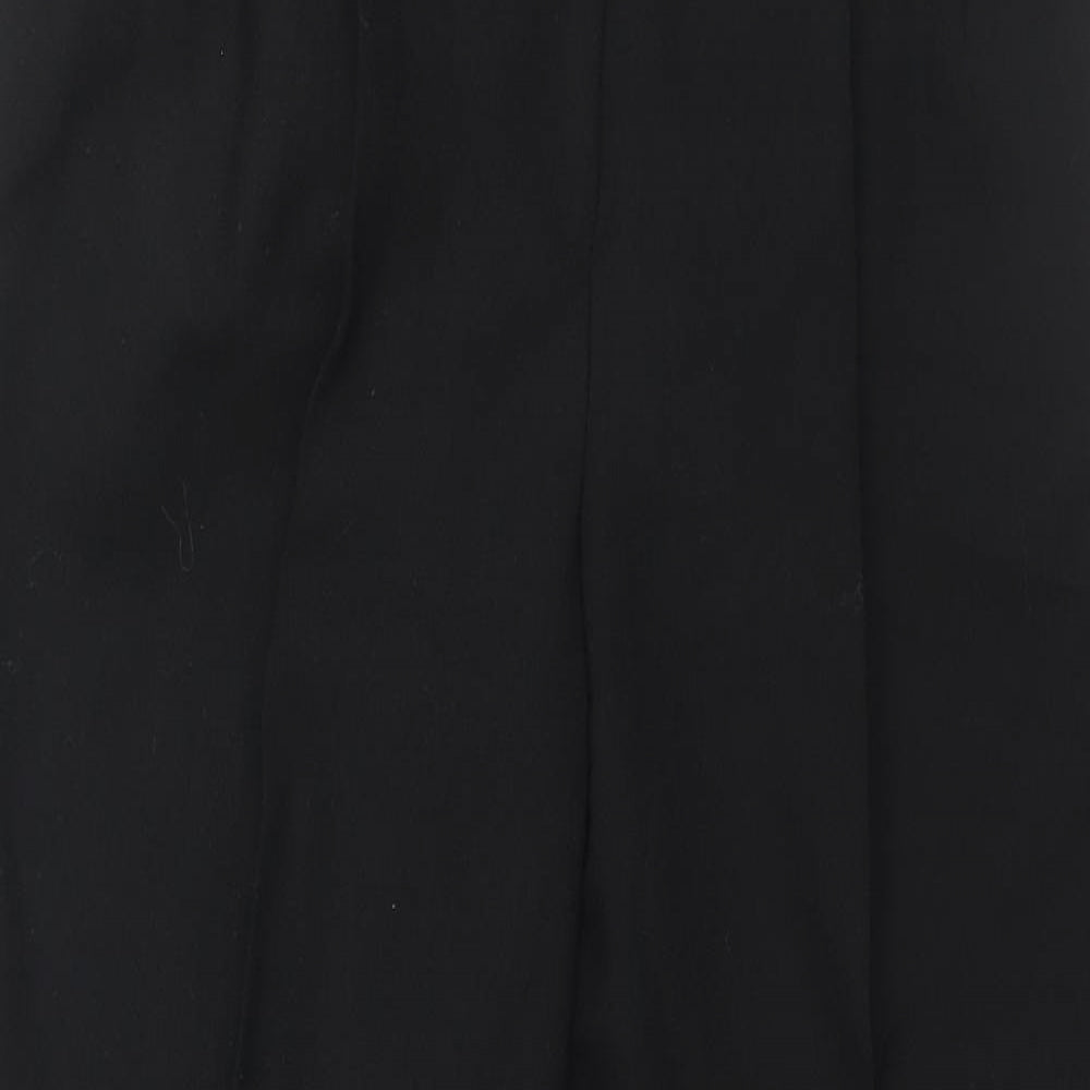 Jacques Vert Womens Black Polyester Trousers Size 10 L29 in Regular Zip