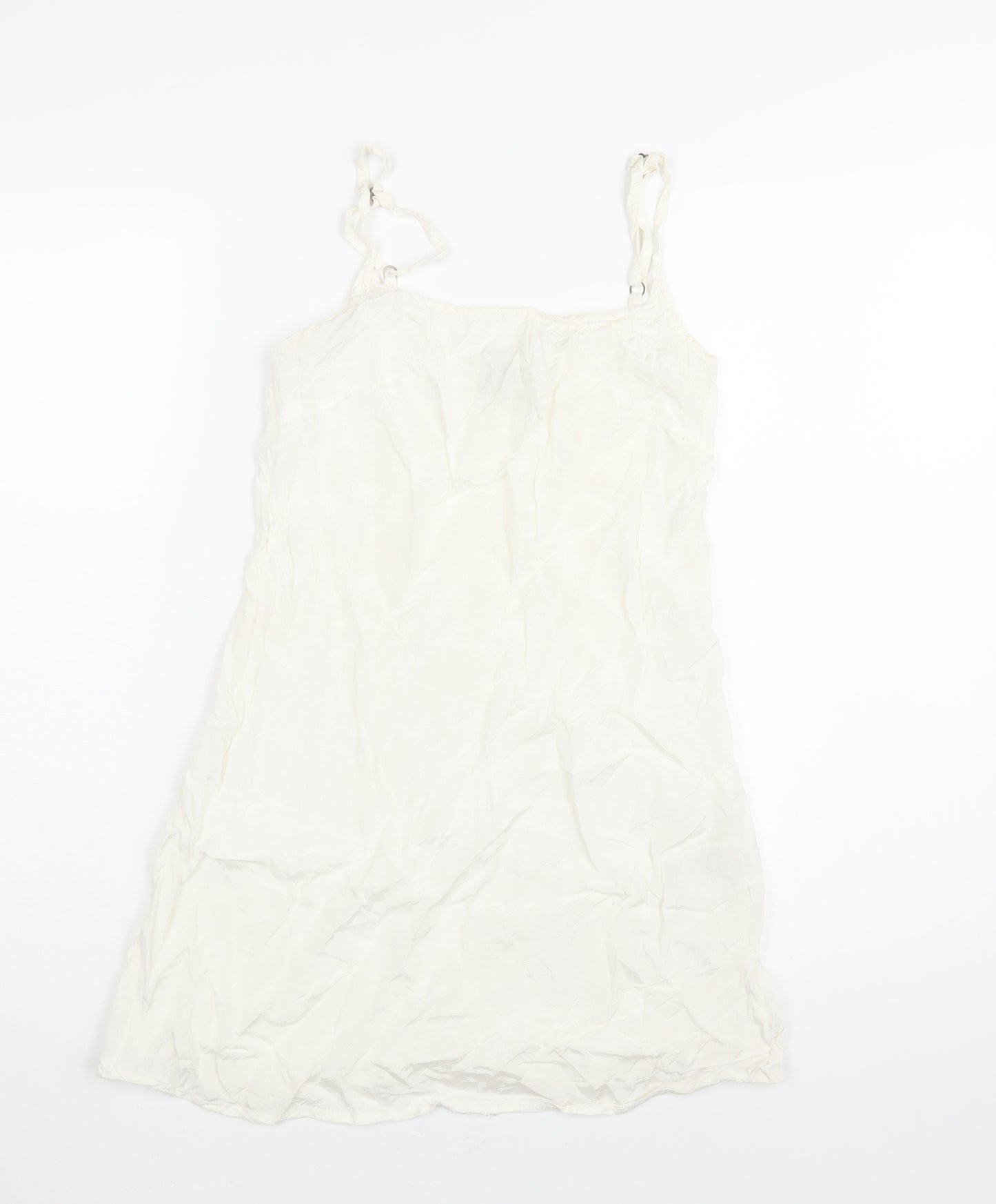 Noa Noa Womens Ivory Viscose Slip Dress Size XL Scoop Neck Pullover