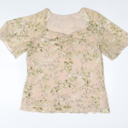 Bonmarché Womens Beige Polyester Basic Blouse Size 20 Sweetheart