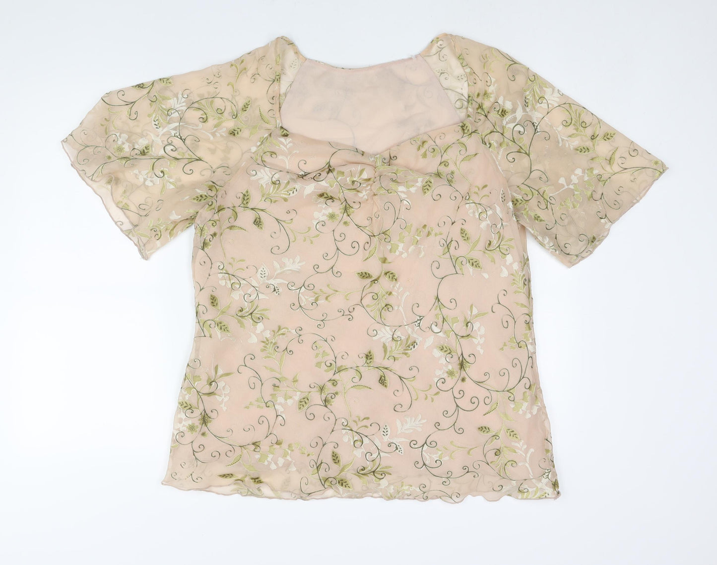 Bonmarché Womens Beige Polyester Basic Blouse Size 20 Sweetheart