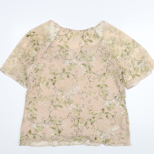 Bonmarché Womens Beige Polyester Basic Blouse Size 20 Sweetheart