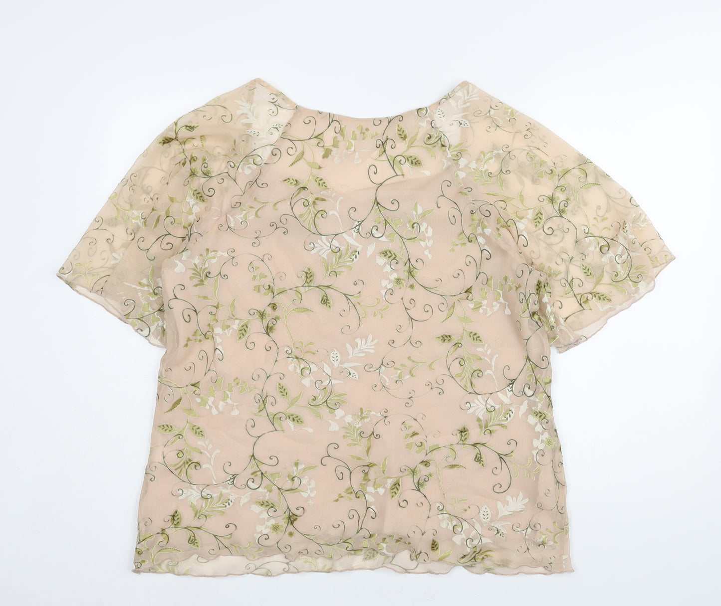 Bonmarché Womens Beige Polyester Basic Blouse Size 20 Sweetheart