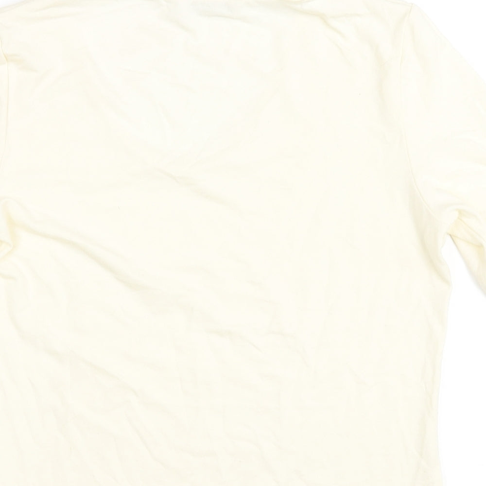Marks and Spencer Womens Ivory Viscose Basic Blouse Size 10 Scoop Neck