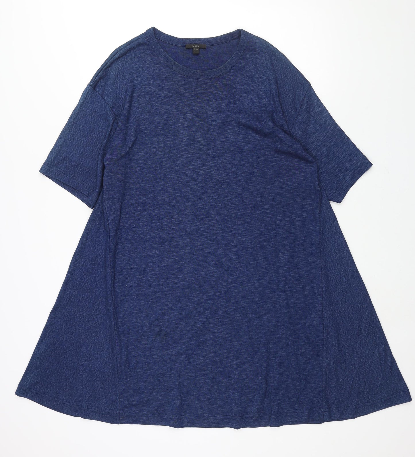 COS Womens Blue Cotton A-Line Size S Crew Neck Pullover - Panel Detail