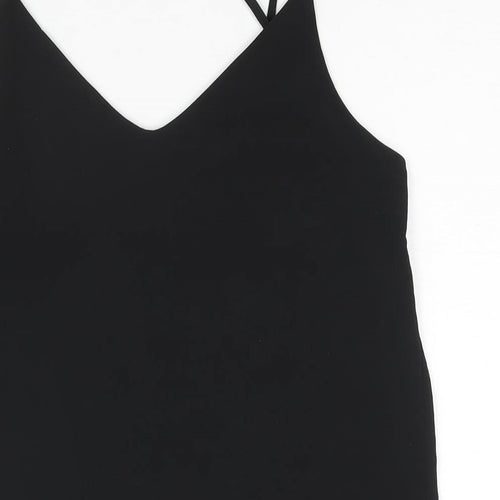New Look Womens Black Polyester Camisole Blouse Size 10 V-Neck