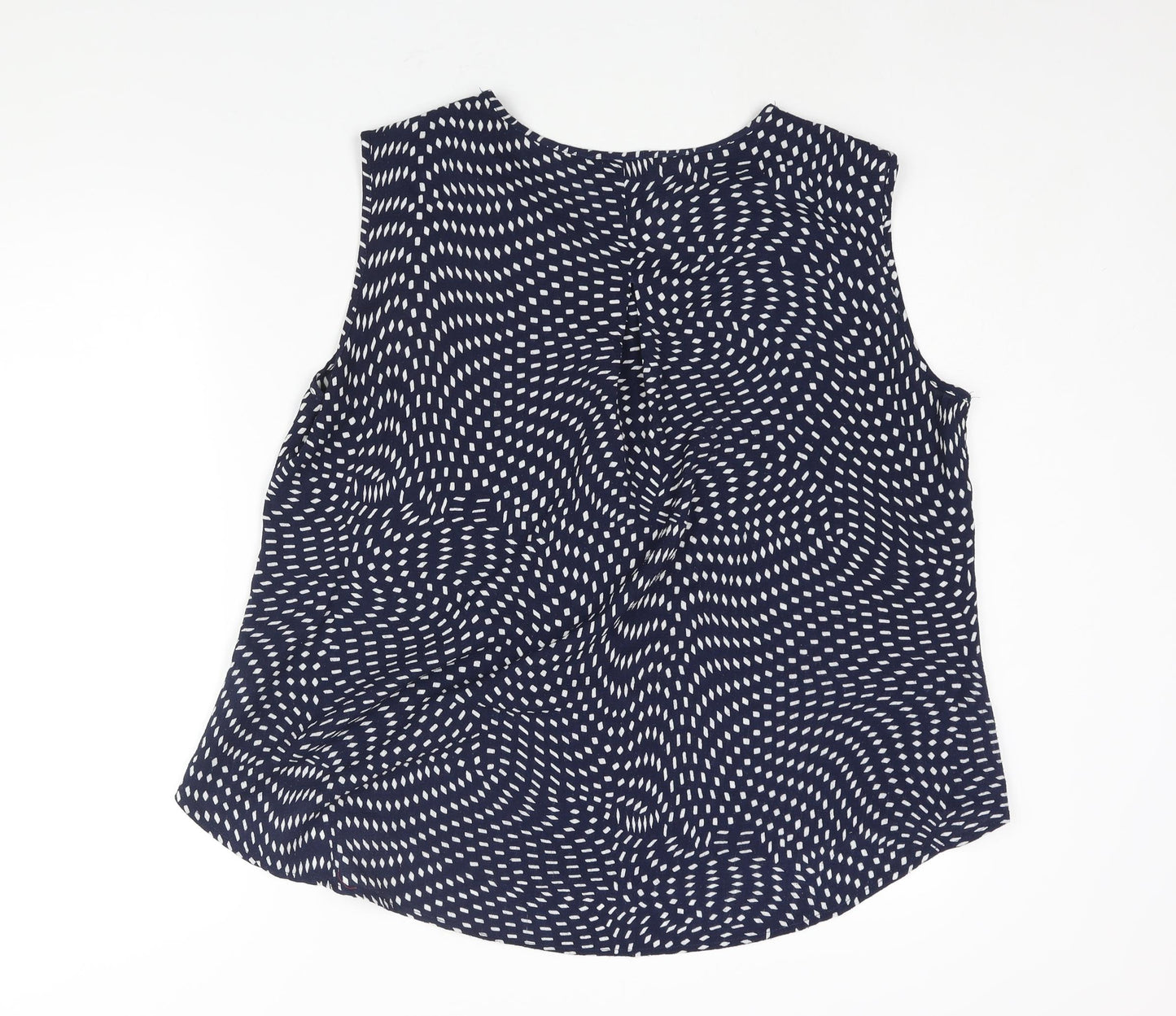 Saloos Womens Blue Geometric Polyester Camisole Blouse Size 20 V-Neck