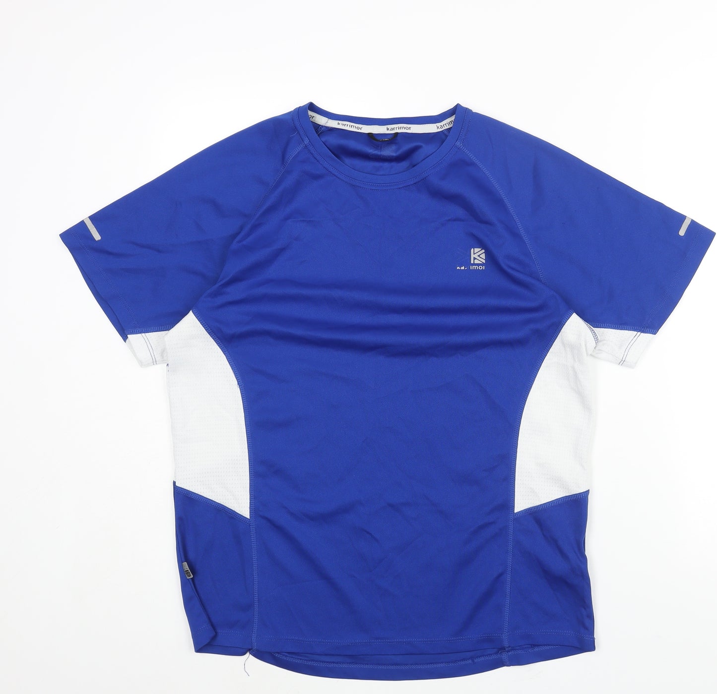 Karrimor Mens Blue Colourblock Polyester Basic T-Shirt Size M Round Neck Pullover