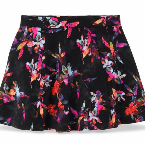 Torrid Womens Black Floral Polyester Skater Skirt Size 36 in
