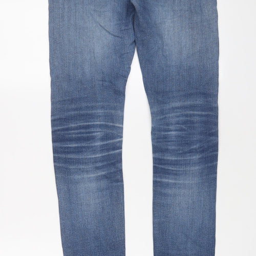 Lee Mens Blue Cotton Skinny Jeans Size 28 in L32 in Regular Zip