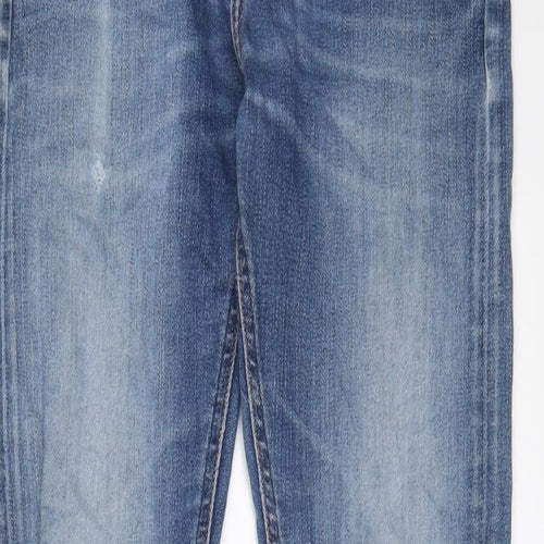 Lee Mens Blue Cotton Skinny Jeans Size 28 in L32 in Regular Zip