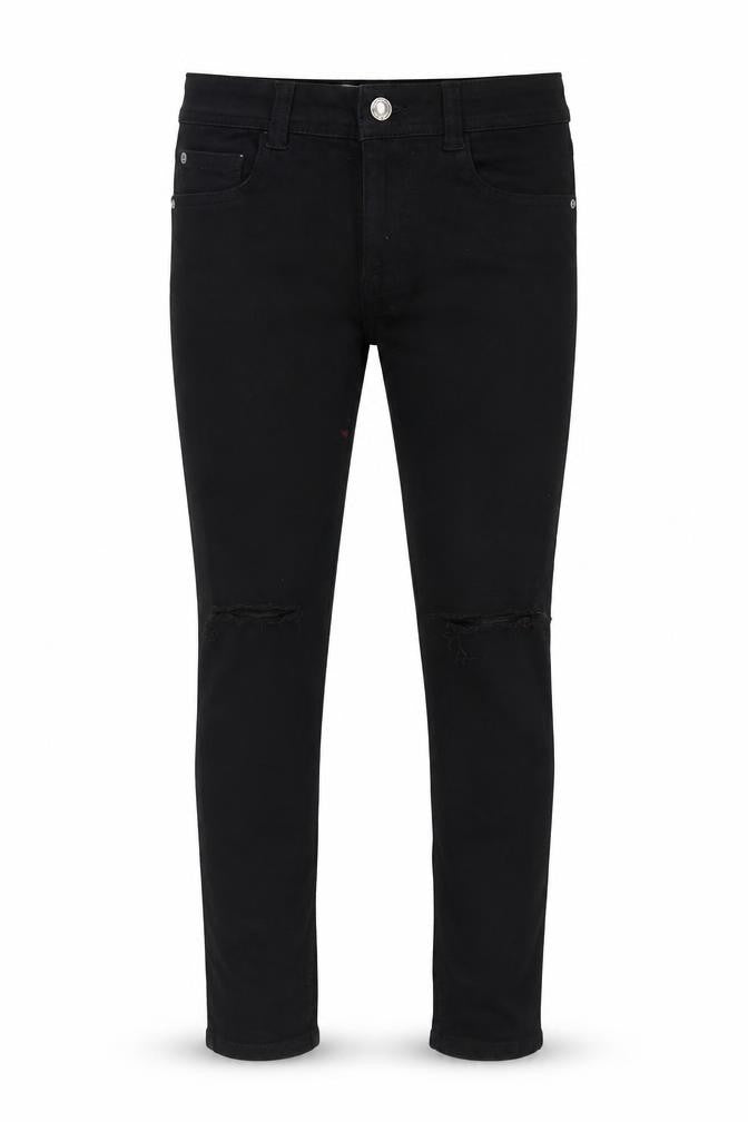 New Look Girls Black Cotton Skinny Jeans Size 11 Years L26 in Regular Zip