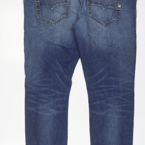 Diesel Mens Blue Cotton Straight Jeans Size 40 in L29 in Regular Button