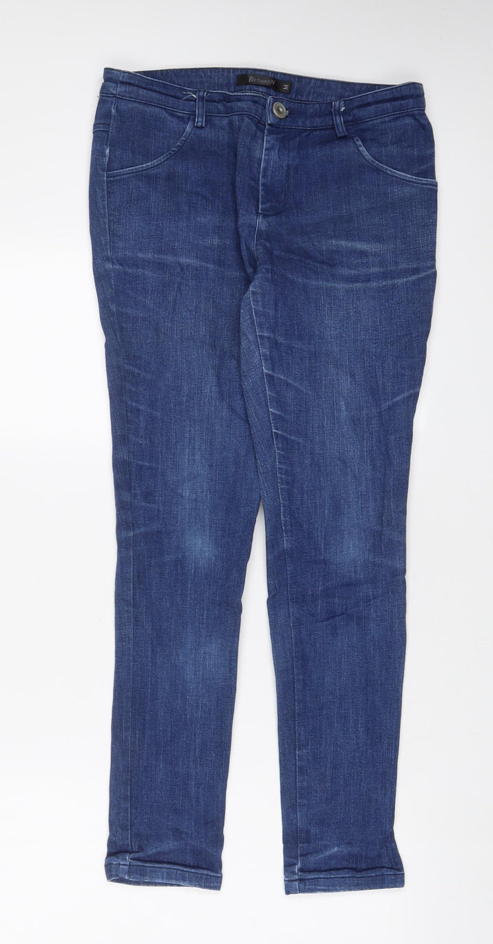 BetweeN Womens Blue Cotton Skinny Jeans Size 30 in L28 in Regular Zip