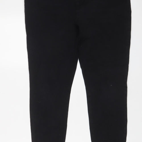 TU Womens Black Cotton Skinny Jeans Size 16 L26 in Regular Zip