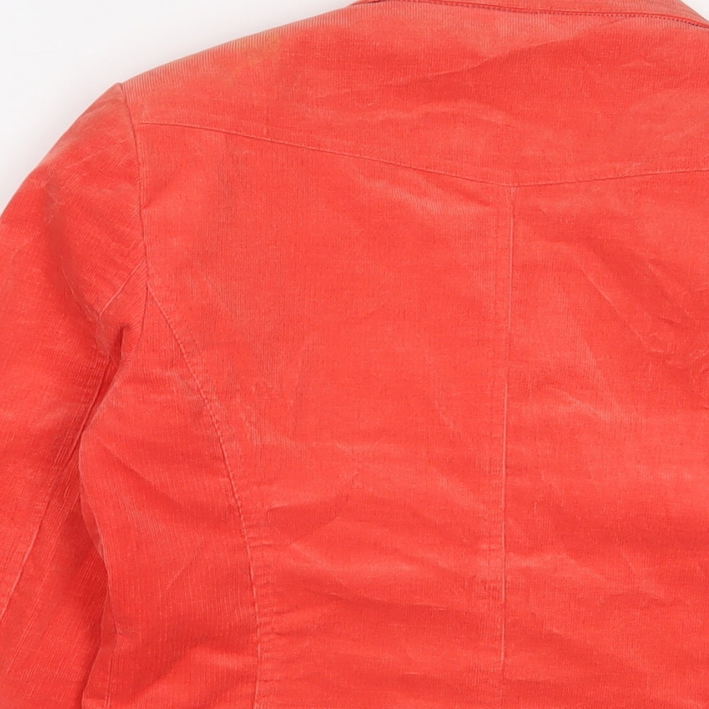 New Look Womens Red Jacket Blazer Size 12 Button