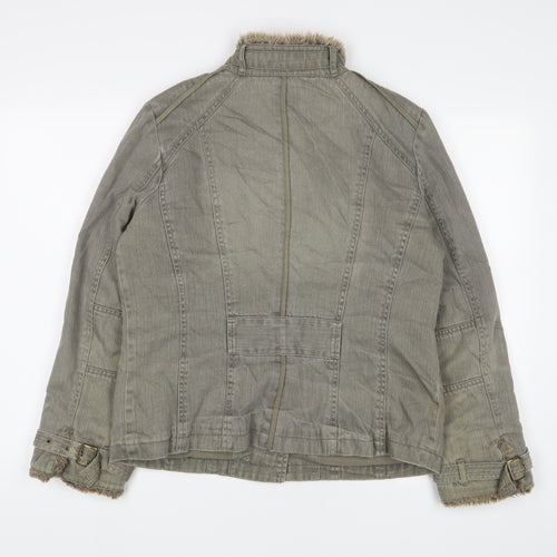 Principles Womens Green Jacket Size 16 Snap