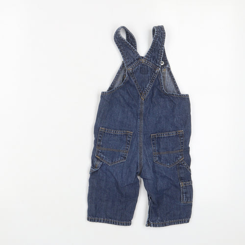 Gap Baby Blue Cotton Dungaree One-Piece Size 6-9 Months Snap - 6-12 Months
