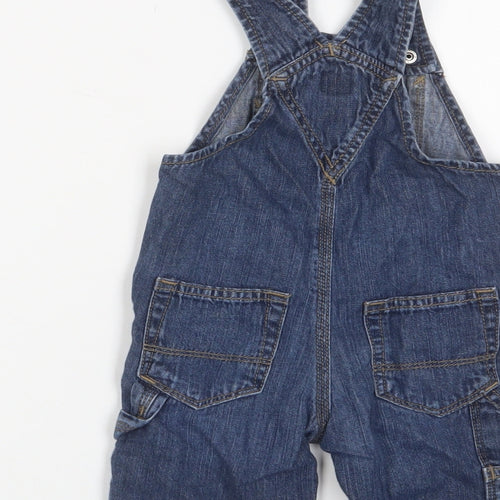Gap Baby Blue Cotton Dungaree One-Piece Size 6-9 Months Snap - 6-12 Months