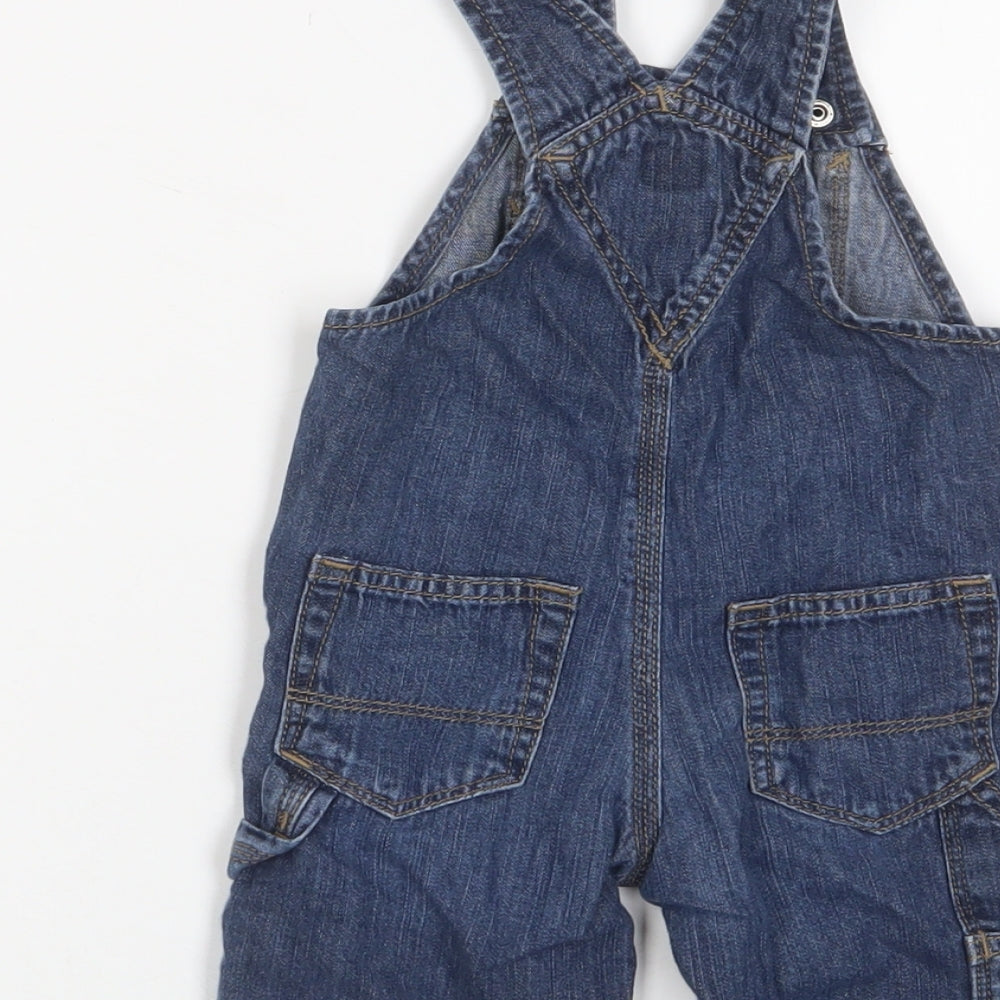 Gap Baby Blue Cotton Dungaree One-Piece Size 6-9 Months Snap - 6-12 Months