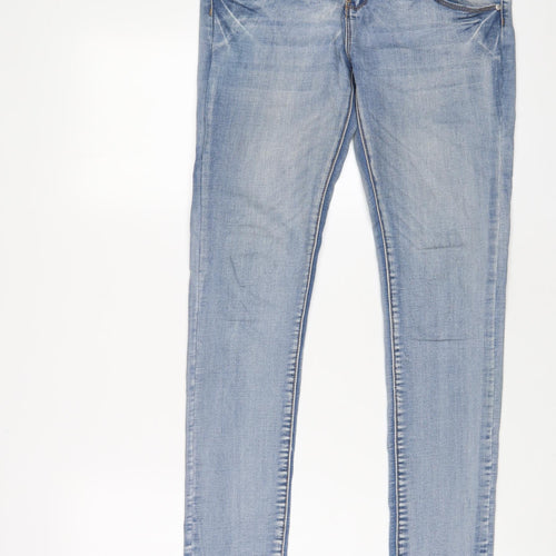 MyHolliys Womens Blue Cotton Skinny Jeans Size M L29 in Regular Zip