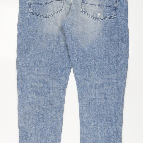ASOS Mens Blue Cotton Straight Jeans Size 32 in L32 in Regular
