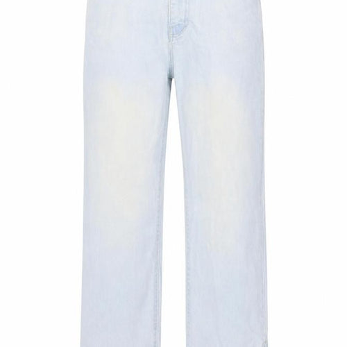 Zara Womens Blue Cotton Wide-Leg Jeans Size 8 L31 in Regular Zip