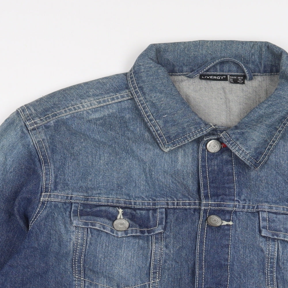 Livergy Womens Blue Jacket Size 14 Button