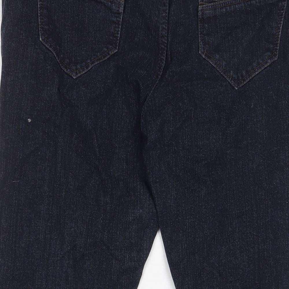 George Womens Blue Cotton Cropped Jeans Size 14 L23 in Regular Zip