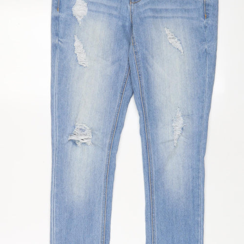 Dollhouse Womens Blue Cotton Skinny Jeans Size 28 in L28 in Regular Zip
