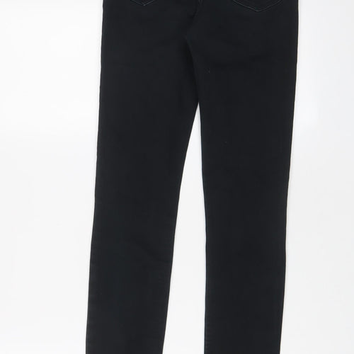 H&M Womens Black Cotton Skinny Jeans Size 8 L31 in Regular Zip