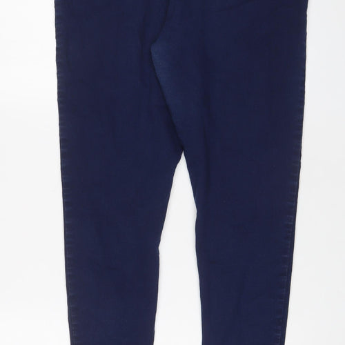 Marks and Spencer Womens Blue Cotton Jegging Jeans Size 18 L30 in Regular Zip