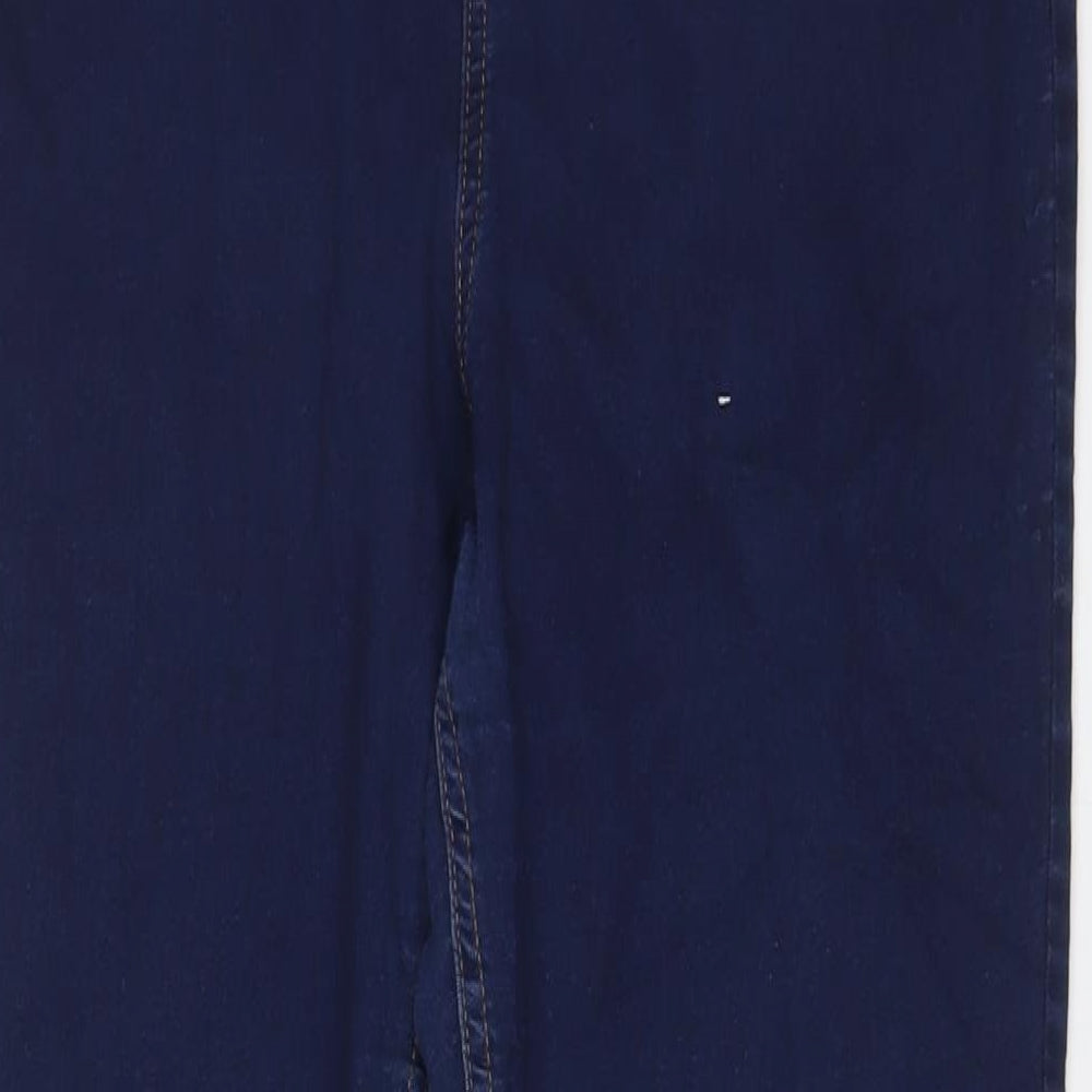 Marks and Spencer Womens Blue Cotton Jegging Jeans Size 18 L30 in Regular Zip