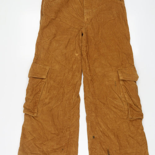 BDG Womens Brown Cotton Trousers Size XS L27 in Regular Zip