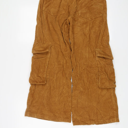 BDG Womens Brown Cotton Trousers Size XS L27 in Regular Zip